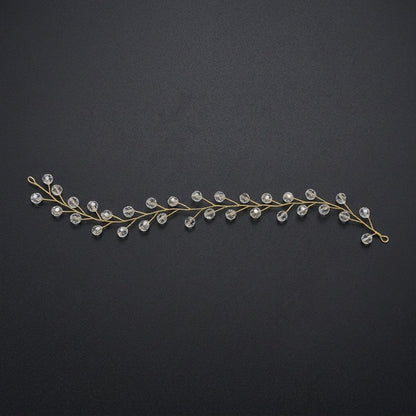 Crystal Pearls Dewdrop Hair Vine