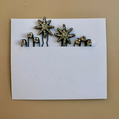 Crystal Starburst Hair Pin Set