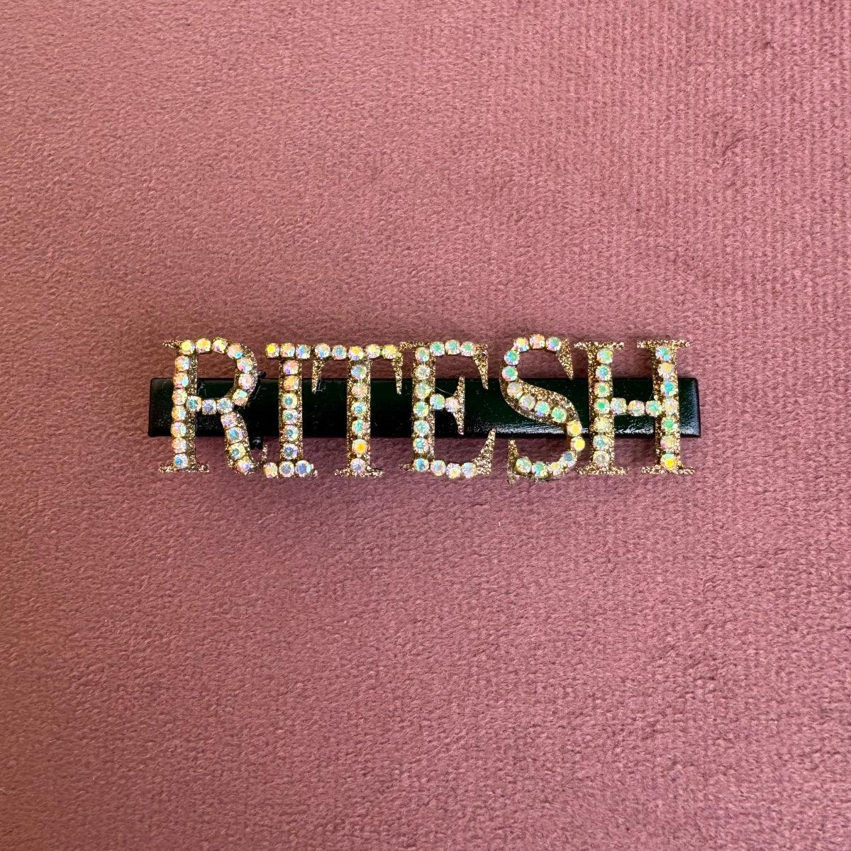 Custom Crystal Name Hair Clip
