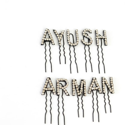 Custom Name Crystal Letter Clips