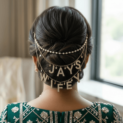 Custom Name Wifey Luxe Letter Hair Chain