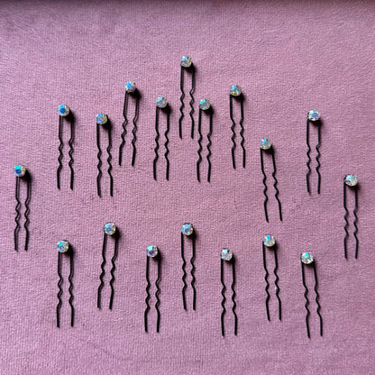 Premium Crystal Gold Hair Pins
