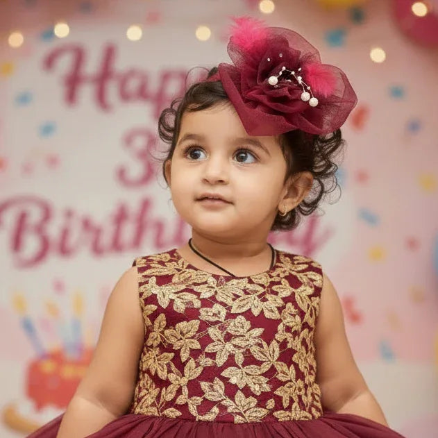 Wine Purple AZALEA Fascinator