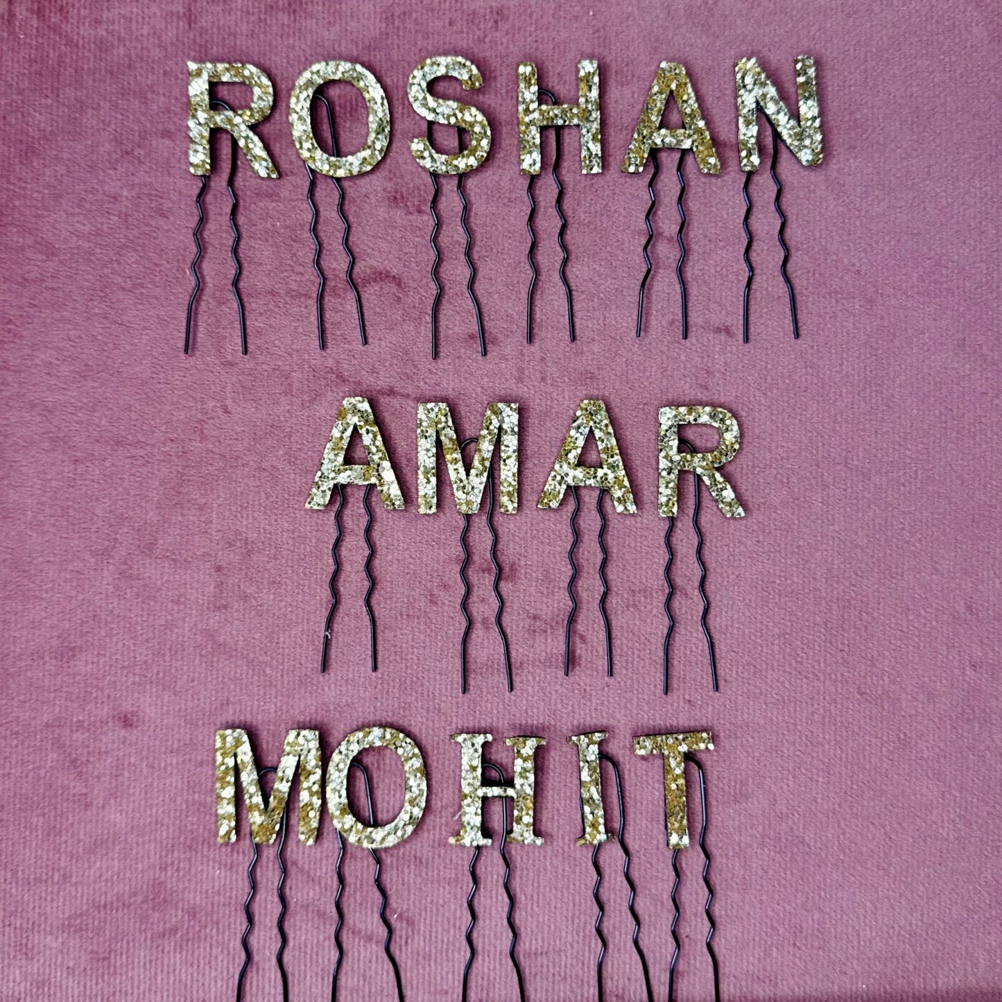 Custom Name Golden Letter Clips