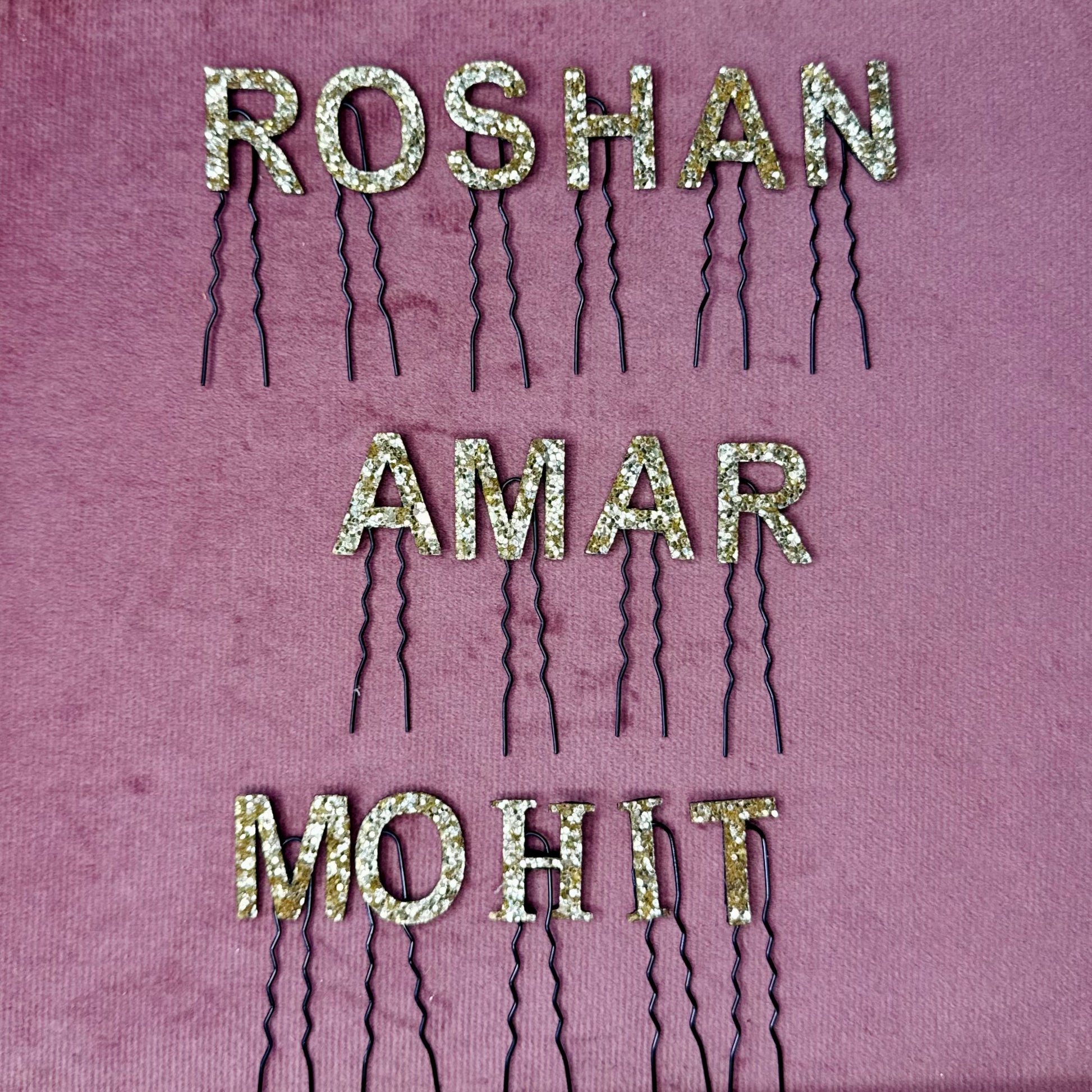 Custom Name Golden Letter Clips