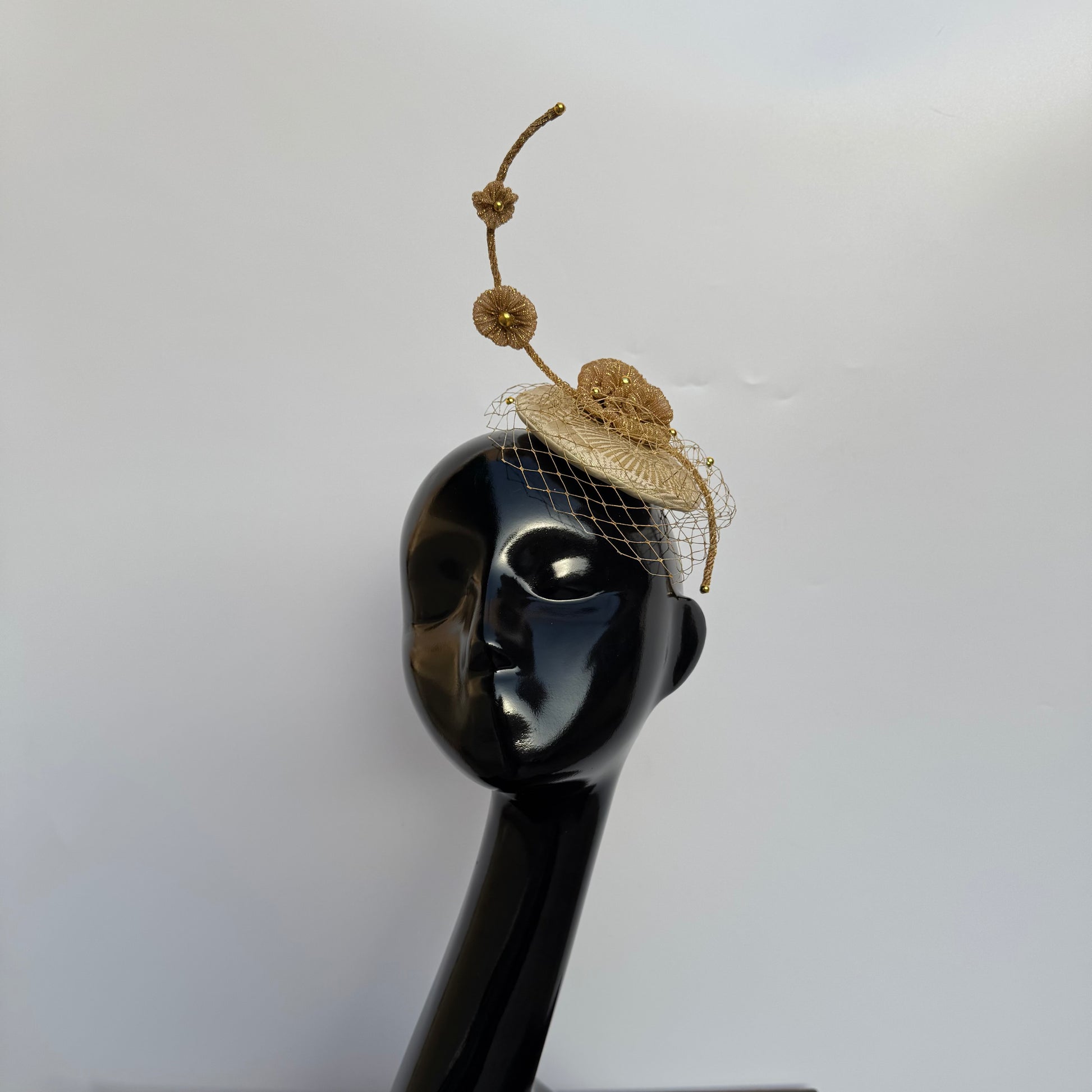 Golden Bloom Fascinator Hat for Women