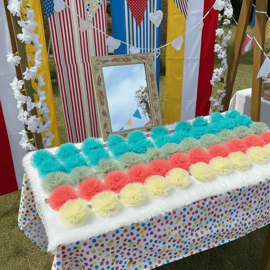 Pastel Flower Hair Clips - Pack of 40