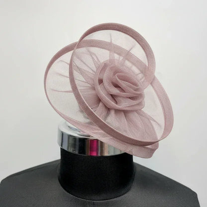 Dusty Mauve Twisted Fascinator Hat
