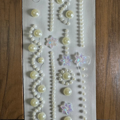 Pearl Flower 3D Hair Stickers