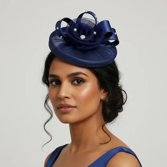 Navy Blue Fascinator Hat