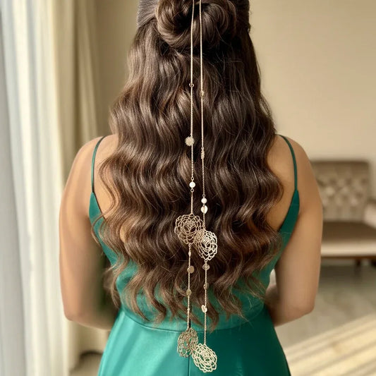 Rose Cascade Choti Hair Chain