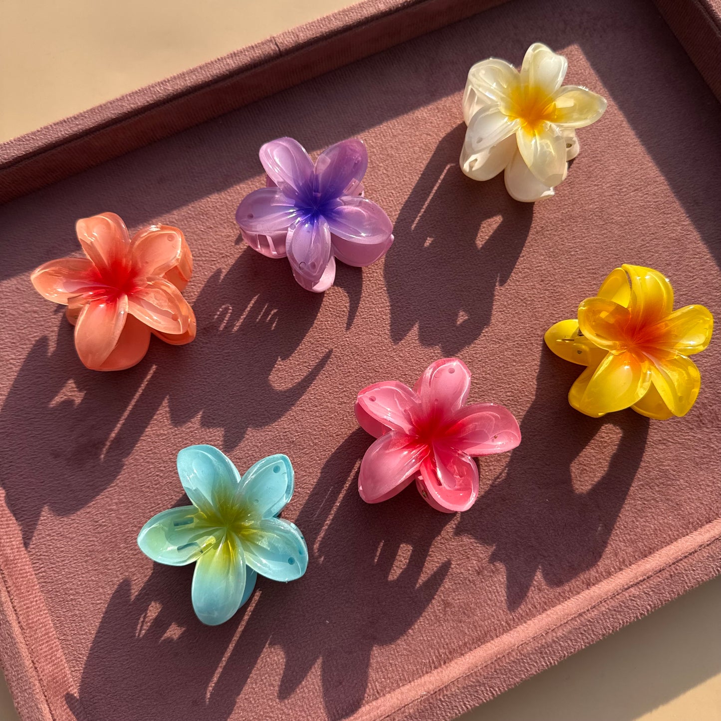 Flower Hair Claw Clip (Medium Size) – 6 Color Options