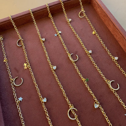 Celestial Moon & Star Hair Drama Hair Chain