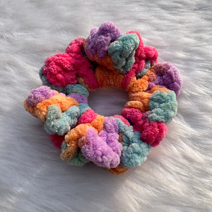 MultiColor Knitted Crochet Hair Tie Scrunchie