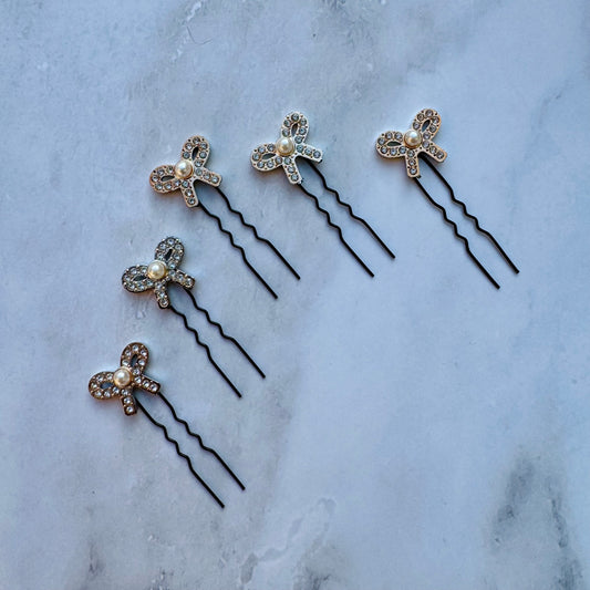Mini Bow Hair U Pins