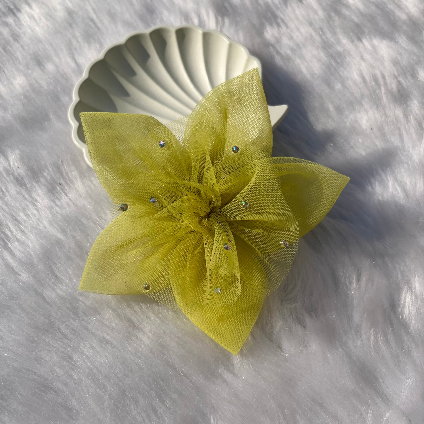 Yellow Twilight Flower Hair Clip
