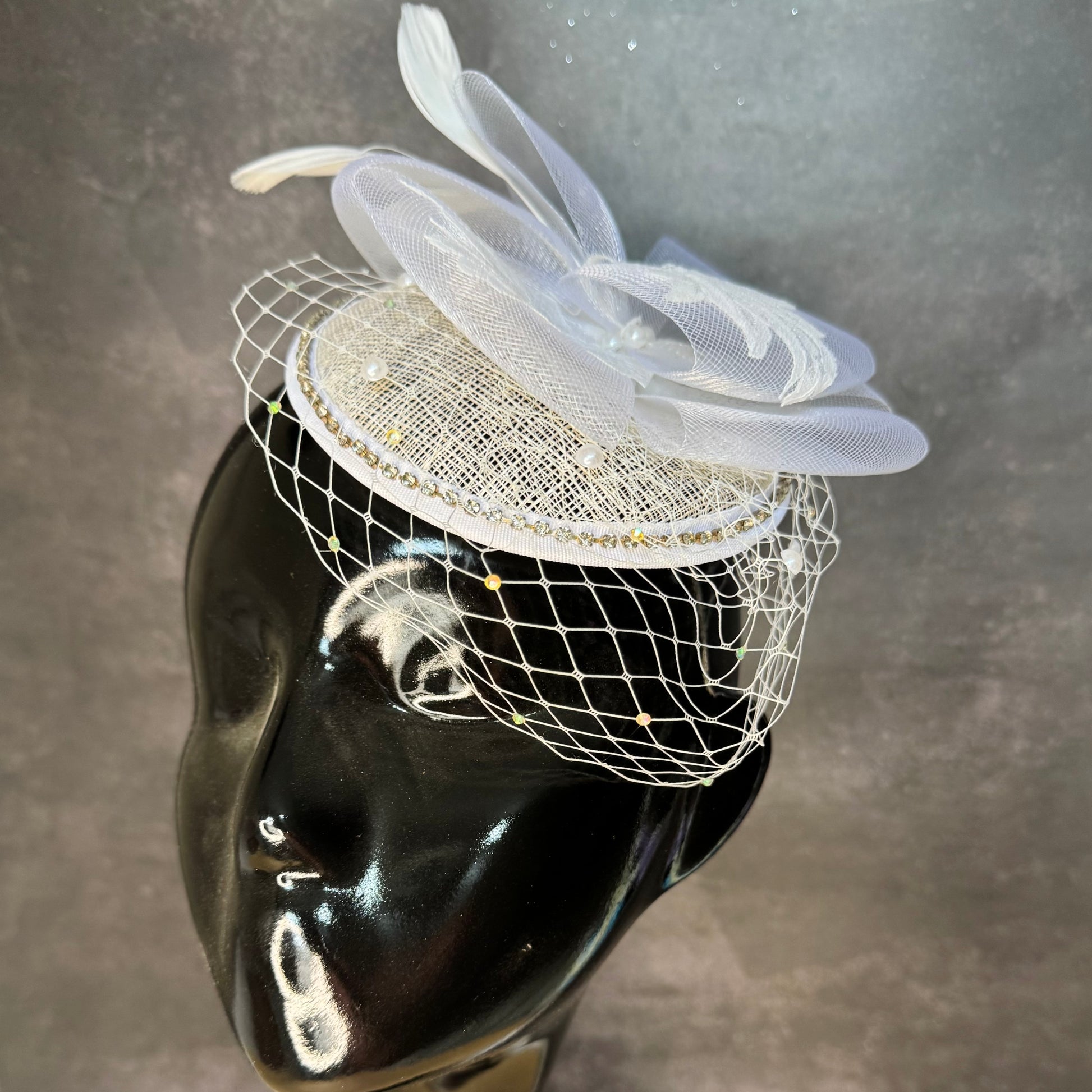 White Luxe Bridal Hat