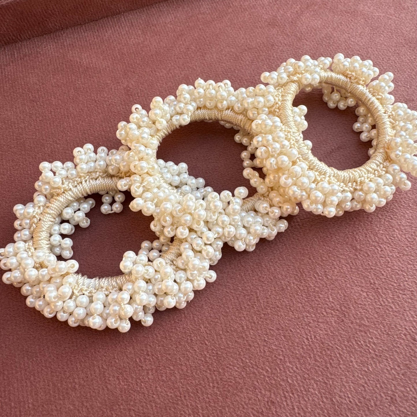 Cluster Pearl Hair Tie - Set of 3