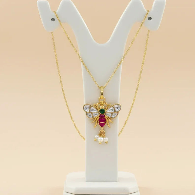 Jewel Bee Harmony Pendant Necklace