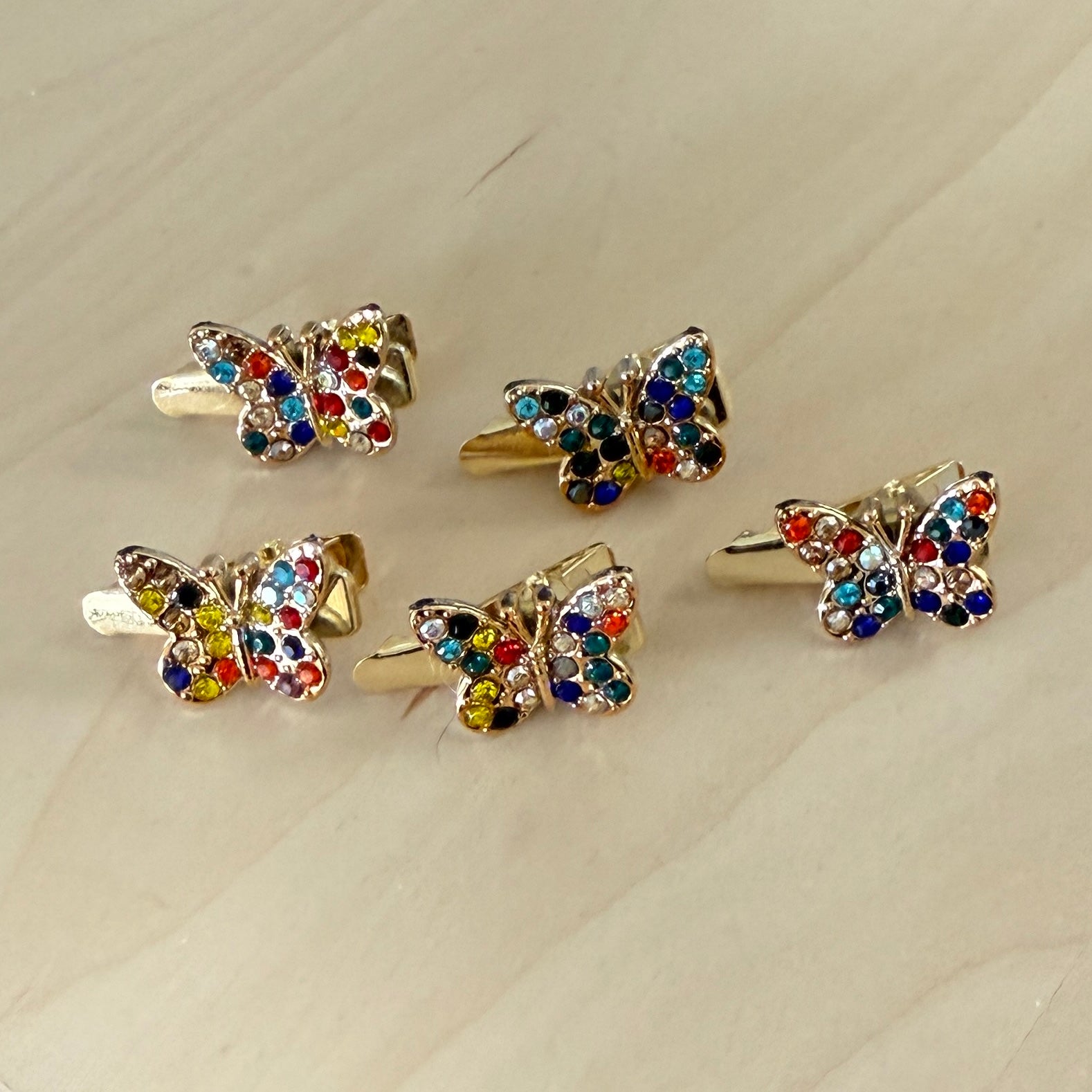Colorful Butterfly Hair Clips – Set of 5