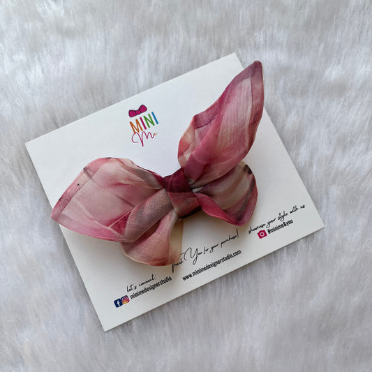 Pink Butterfly Bow Hair Clip | Baby Girl Headband
