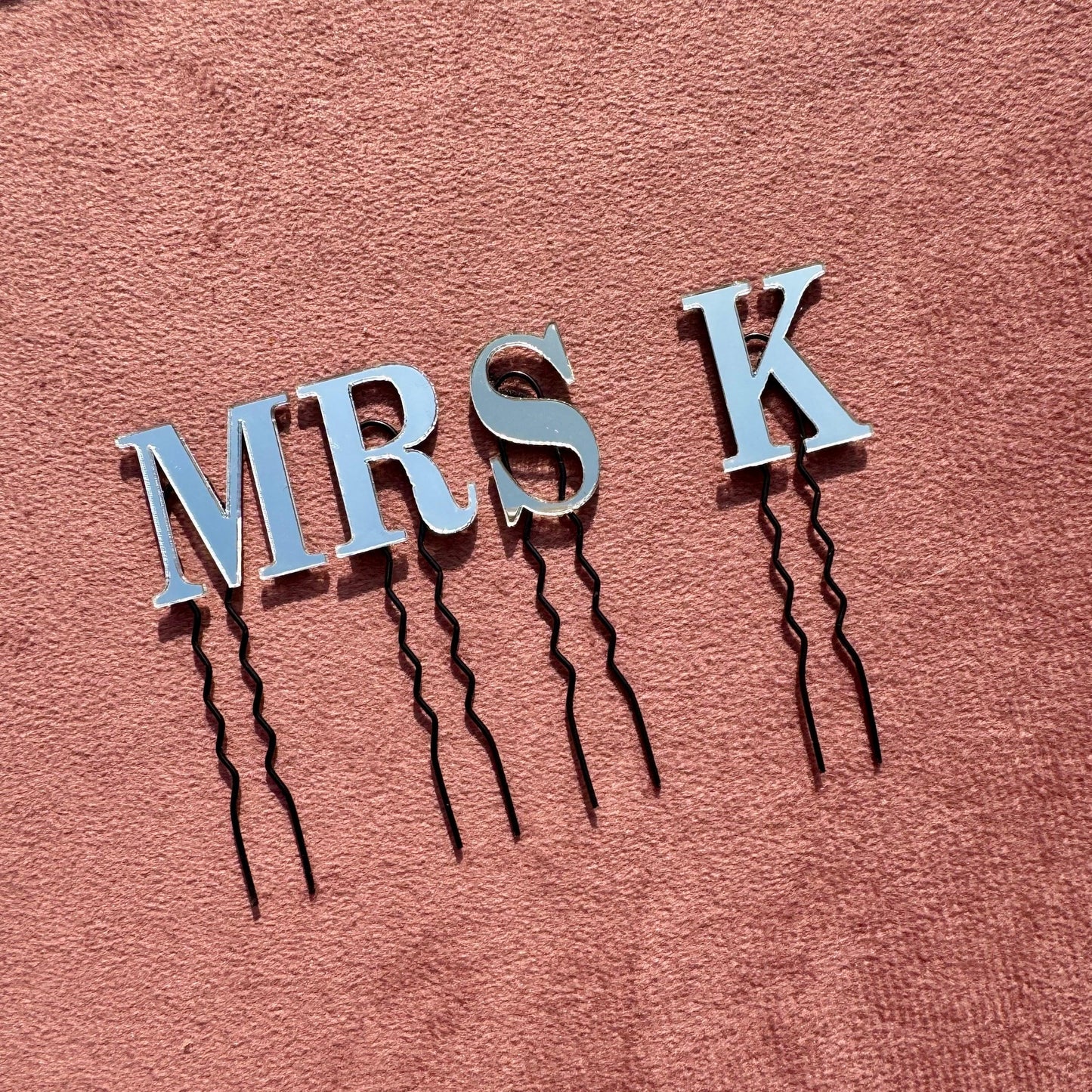 Custom Name Acrylic Silver Letter Clips