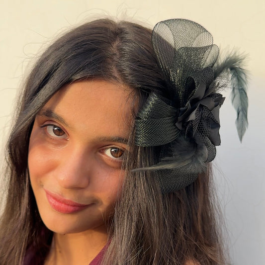Dreamy Black Fascinator