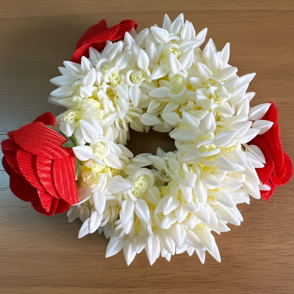 Scented Jasmine Reusable Gajra Scrunchie