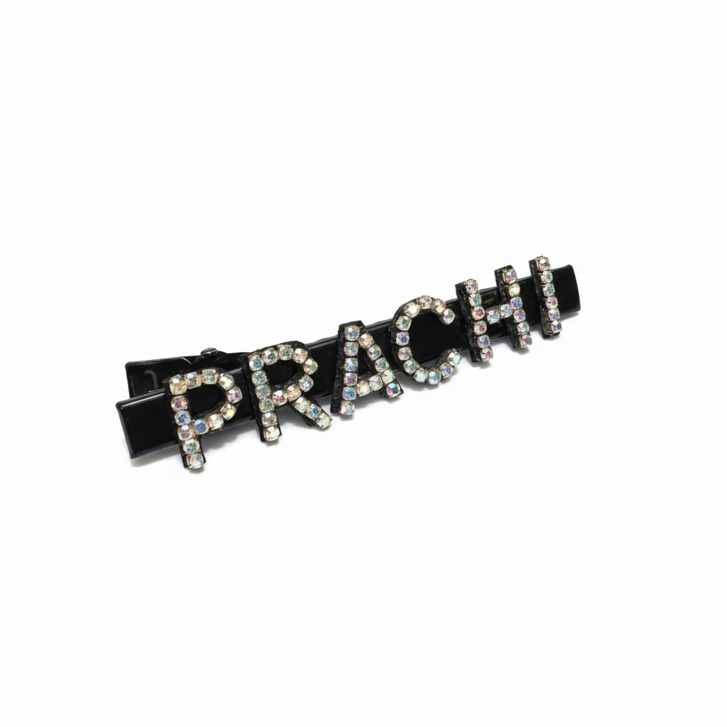 Personalized Crystal Name Hair Clip