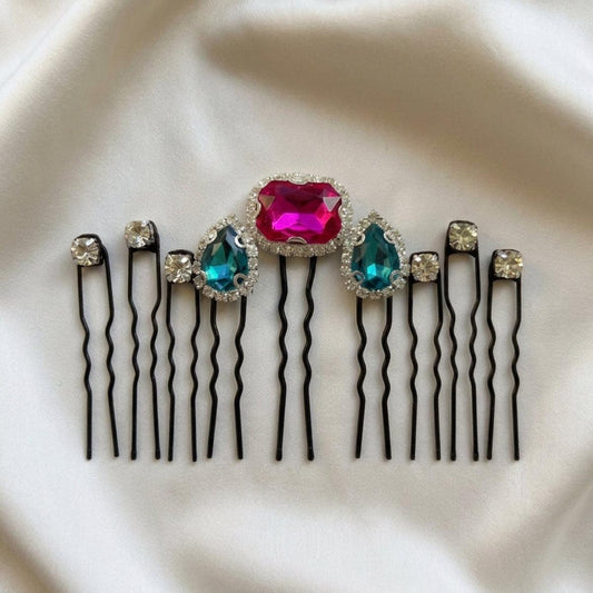 Glam Pop Crystal Hair Pin Set