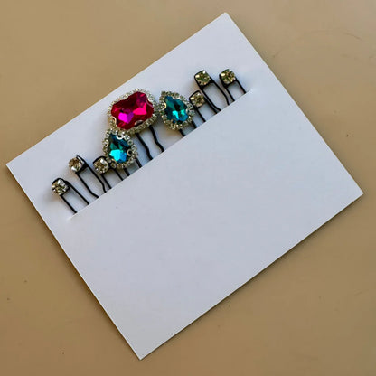 Glam Pop Crystal Stone Hair Pin Set | Shop Statement Set