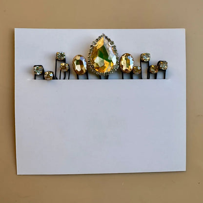 Gold Crystal Hair Pins | Shop Elegant Royal Bridal Set