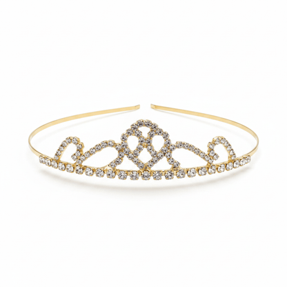 Golden Crystal Bridal Tiara Hairband