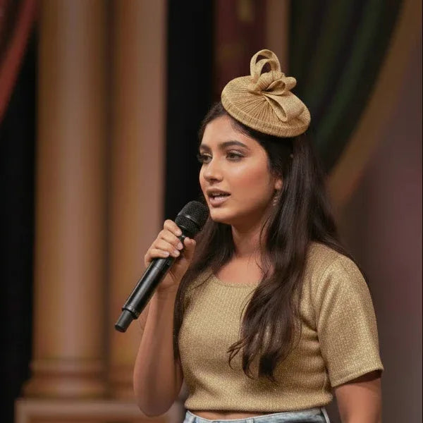 Golden Opulence Regal Fascinator Hat