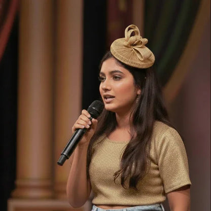 Golden Opulence Regal Fascinator Hat