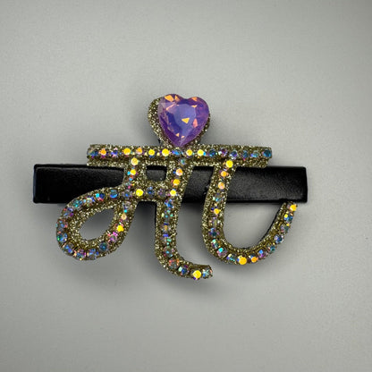 HINDI MAA hair clip for baby shower mother celebration