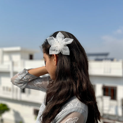 White Twilight Petals Baby Headband
