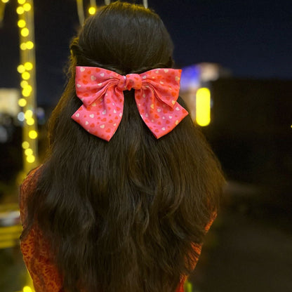 Heartland Pink Love Hair Bow Clip