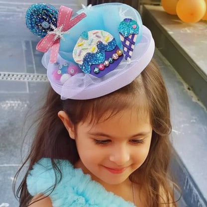 Personalised Name Frozen Candy Celebration Fascinator Hat