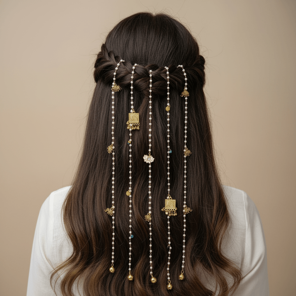 Maharani Pearl Charm Hair Chain