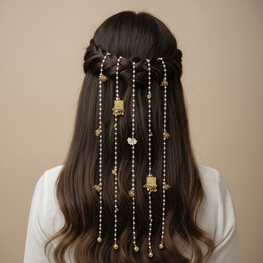 Maharani Pearl Charm Hair Chain
