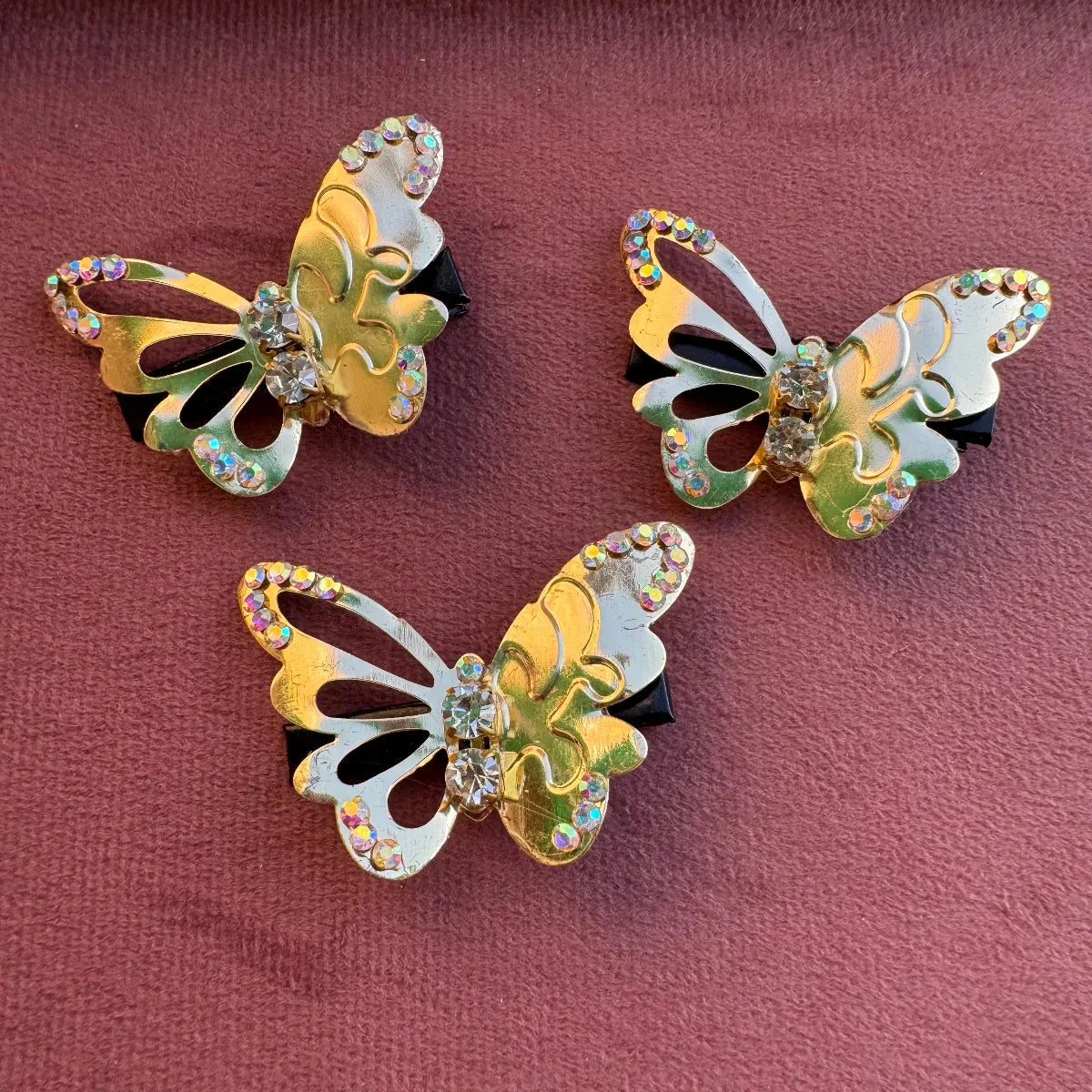 Metal Gold Butterfly Hair Pins