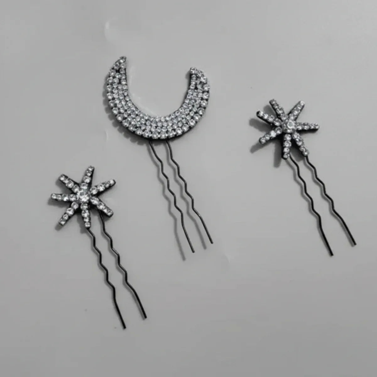 Moon & Star Sparkle Hair Pin Set
