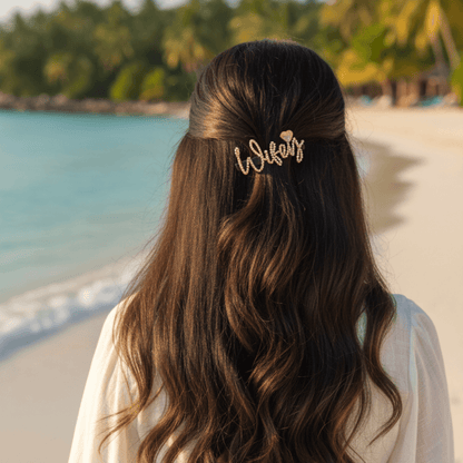 MultiColor Crystal Wifey Hair Clip