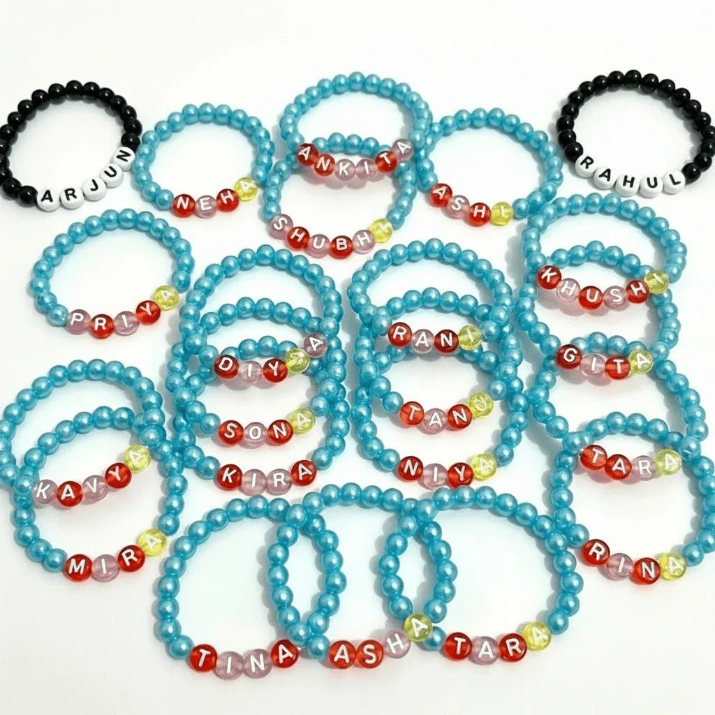 Name Bracelets for Birthday Return Gift