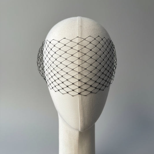 Noiréa Luxe Black Spark Birdcage Veil