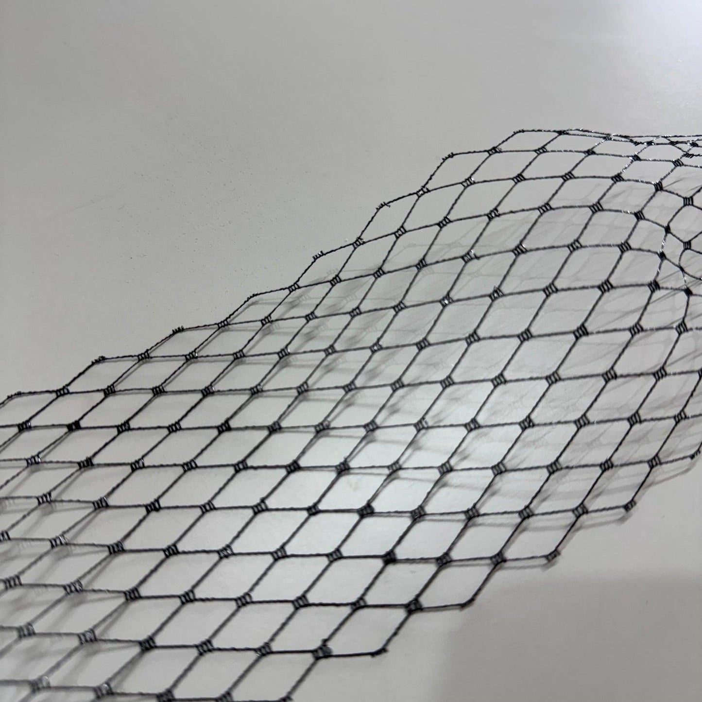 Luxe Black Spark Birdcage Veil
