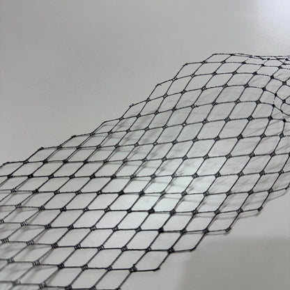 Luxe Black Spark Birdcage Veil