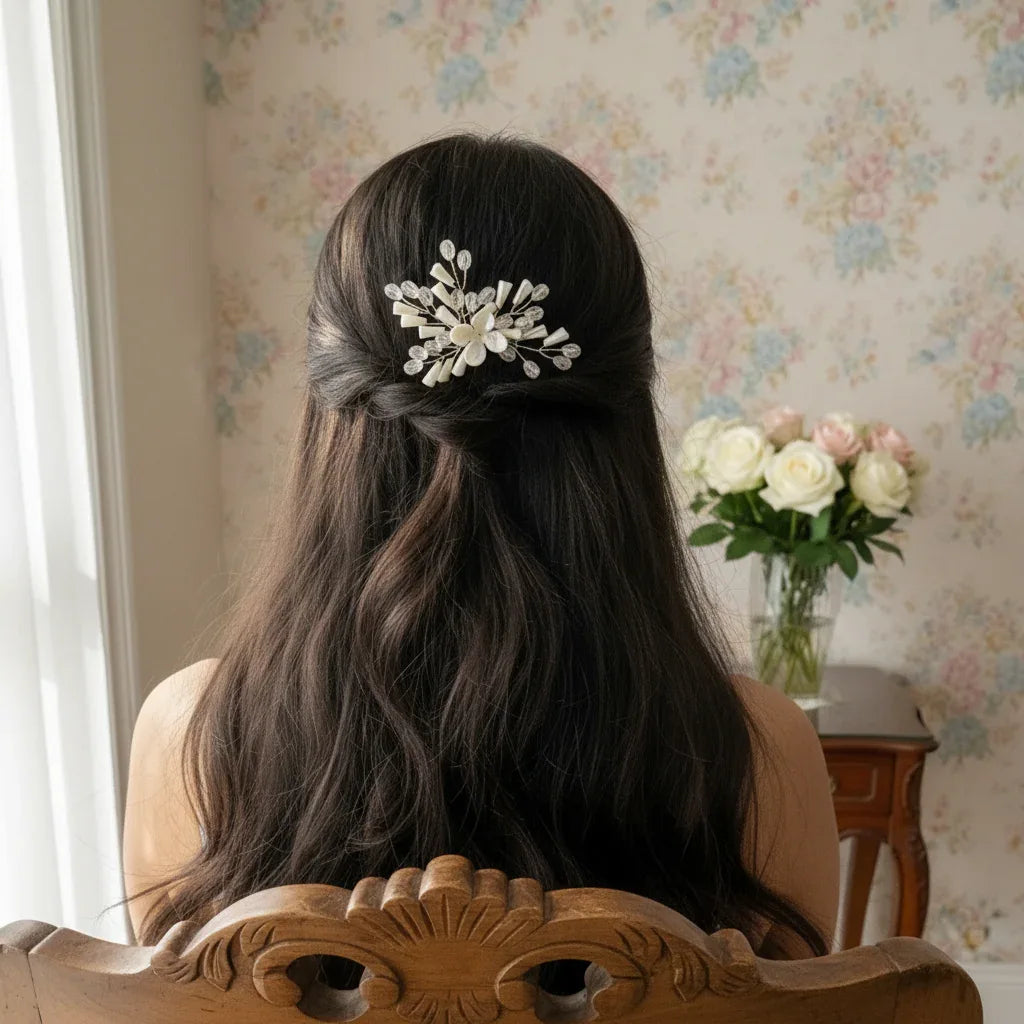 Pearl Petal Spark Hairpin