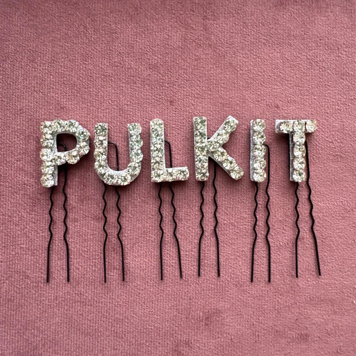 Personalized Big Crystal Hair Clip